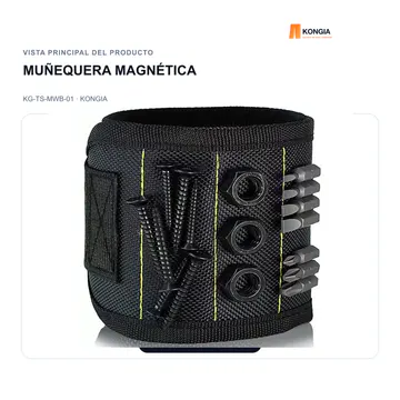 Vista general del producto — Muñequera Magnética Profesional para Instaladores — KG-TS-MWB-01