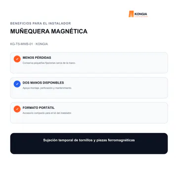 Beneficios para el instalador — Muñequera Magnética Profesional para Instaladores — KG-TS-MWB-01