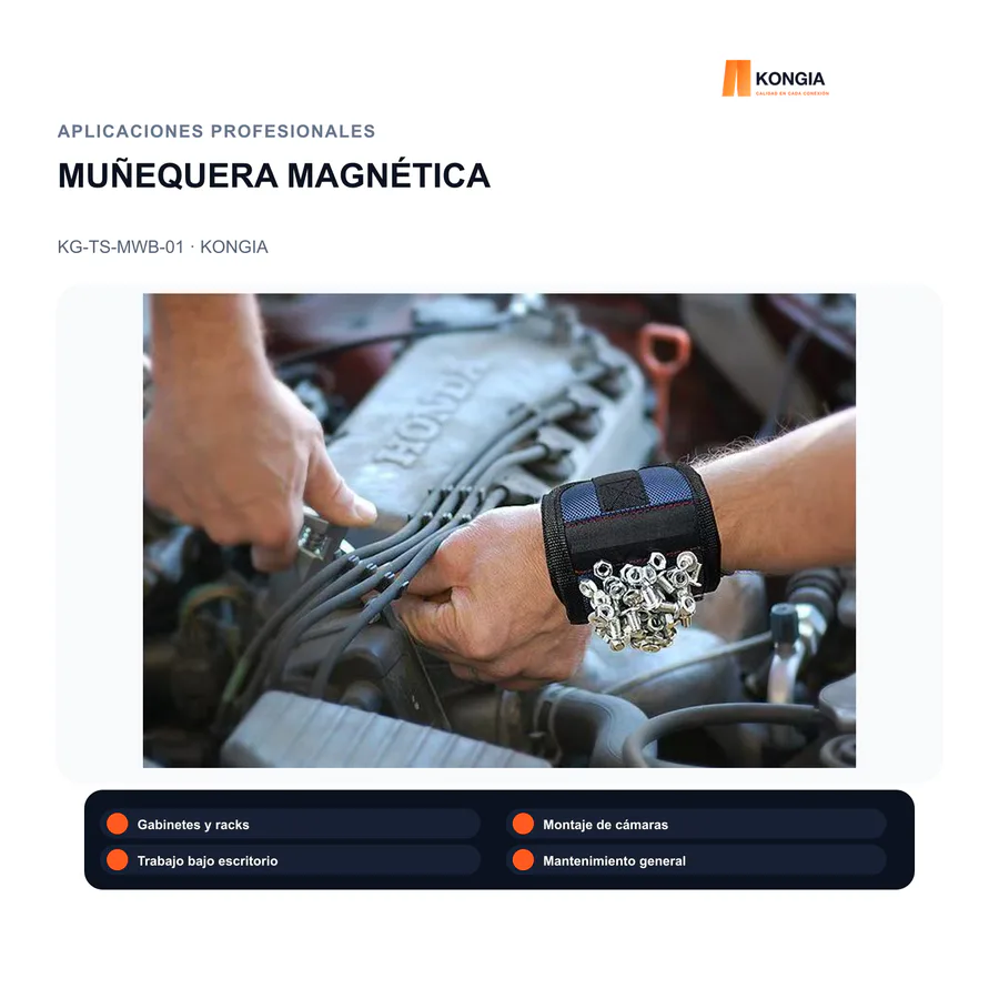 Escenarios de uso - Muñequera Magnética Profesional para Instaladores