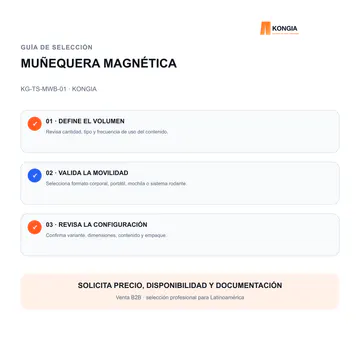Guía de selección — Muñequera Magnética Profesional para Instaladores — KG-TS-MWB-01