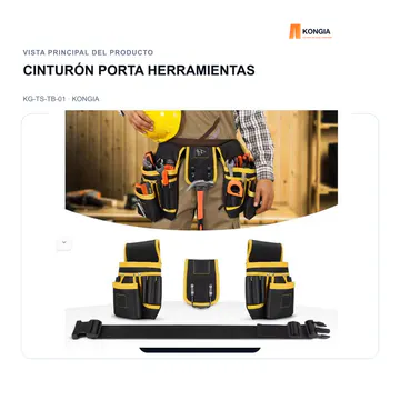 Vista general del producto — Cinturón Porta Herramientas Profesional para Instaladores — KG-TS-TB-01