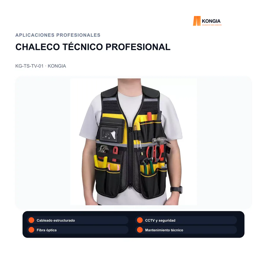 Escenarios de uso - Chaleco Técnico Profesional Multibolsillo para Instaladores