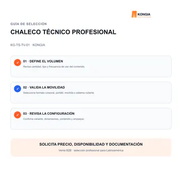 Guía de selección — Chaleco Técnico Profesional Multibolsillo para Instaladores — KG-TS-TV-01
