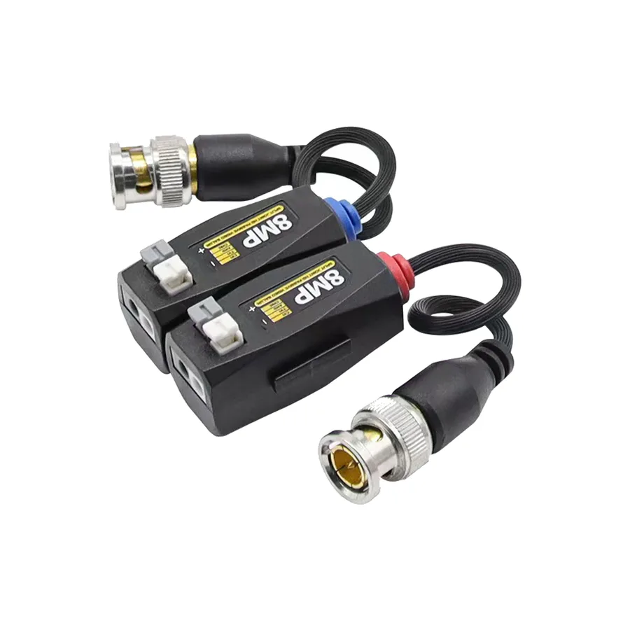 Balún de Video Pasivo KONGIA 4K 8MP con Protección contra Sobretensiones, Par de 2 Piezas
