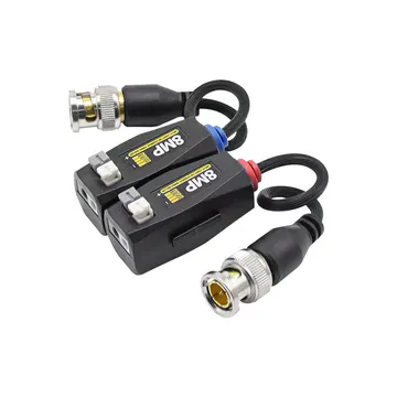 KONGIA Passive 4K 8MP Video Balun Pair with Surge Protection, 2 Pieces