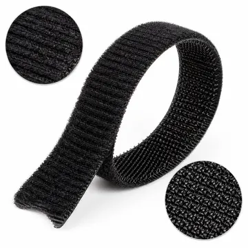 Detalle de las superficies de gancho y bucle — Cinta Sujetacables Reutilizable de Gancho y Bucle, 12 × 150 mm, 20 Piezas — KG-VS-12150