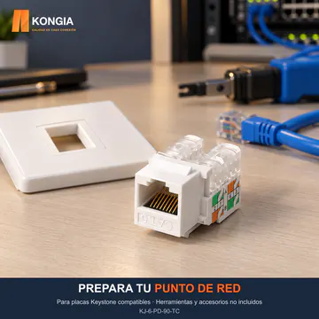 PREPARA TU PUNTO DE RED Para placas Keystone compatibles · Herramientas y accesorios no incluidos