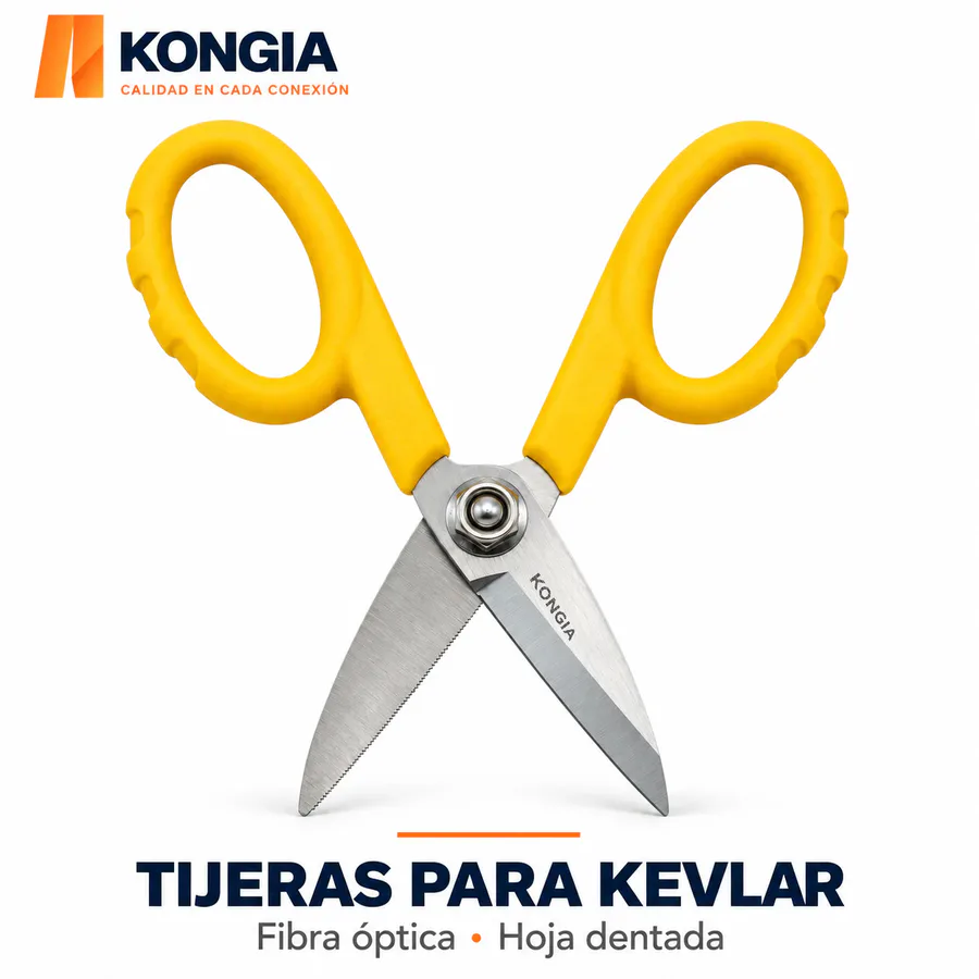 Tijeras para Kevlar y Aramida de 145 mm, Serie KS STD, Hoja Dentada