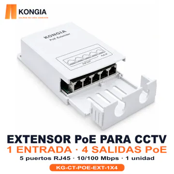 Extensor PoE KONGIA 1 entrada 4 salidas, vista principal, 1 unidad