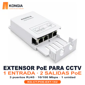Extensor PoE KONGIA 1 entrada 2 salidas, vista principal, 1 unidad