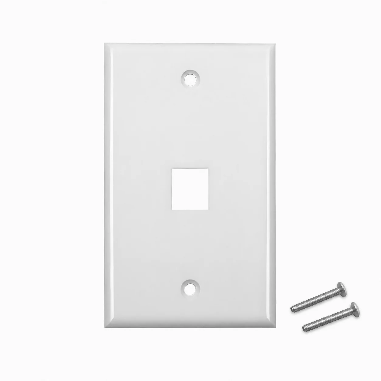 Placa de Pared Keystone básica sin etiqueta, 1 Puerto, Blanco