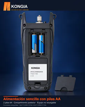 KONGIA · Serie OPM Y510A/Y710A · Alimentación sencilla con pilas AA